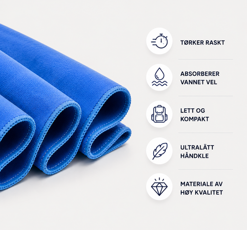 Mikrofiberhåndklær 3-pack